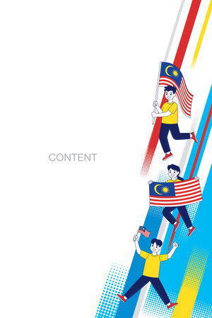 Malaysia Celebrates 66th Merdeka Day Posterのイラスト素材