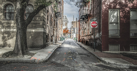 suburban backstreet path