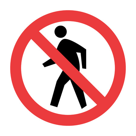 No Pedestrian Traffic Signのイラスト素材