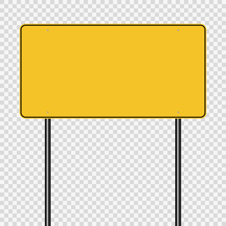 Sign road yellow on transparent backgroundのイラスト素材 [40121126388] - イメージマート