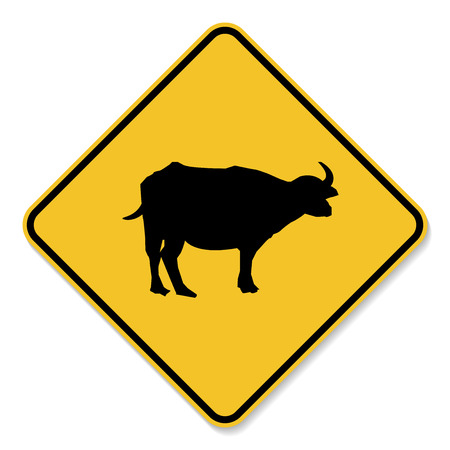 Animal crossing sign on white backgroundのイラスト素材