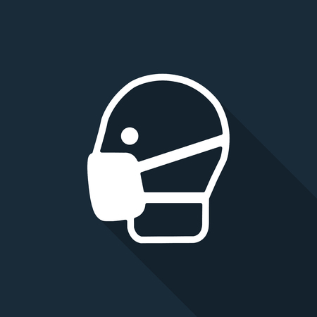 Symbol wear masks Sign on black background,vector illustrationのイラスト素材
