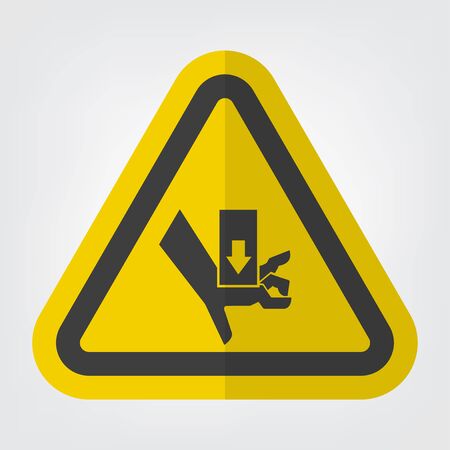 Hand Crush Force from Above Symbol Sign Isolate On White Background,Vector Illustrationのイラスト素材