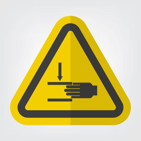 Hand Crush Force From Above Symbol Sign Isolate On White Background,Vector Illustrationのイラスト素材