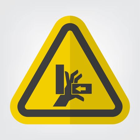 Hand Crush Force From Right Symbol Sign Isolate On White Background,Vector Illustrationのイラスト素材