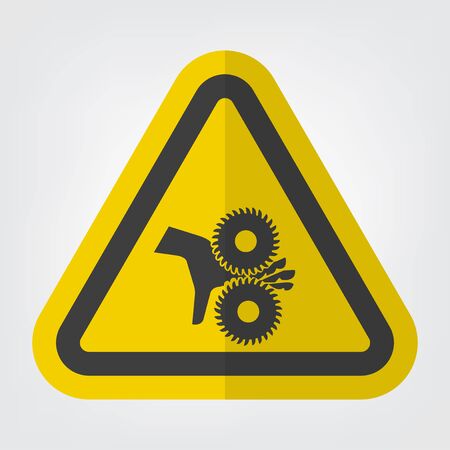 Cutting of Fingers Rotating Blades Symbol Sign Isolate On White Background,Vector Illustration EPS.10のイラスト素材