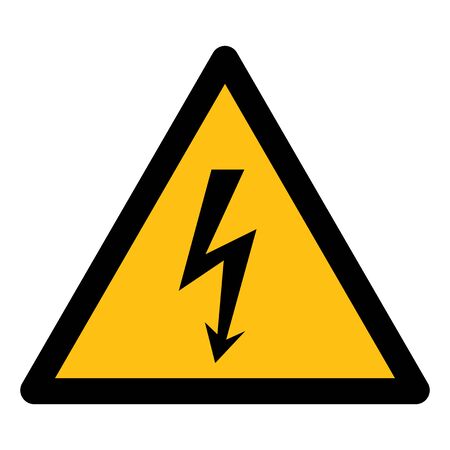 Danger High Voltage Symbol Sign Isolate On White Background,Vector Illustrationのイラスト素材