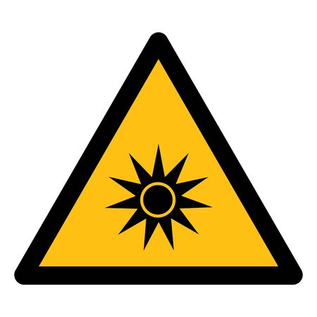 Beware Optical Radiation Symbol Isolate On White Background,Vector Illustrationのイラスト素材