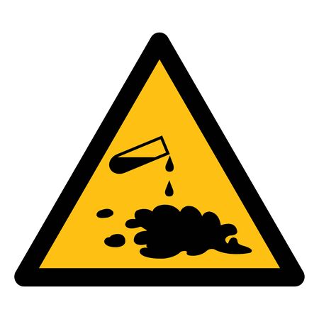 Beware Chemical Spill Symbol Sign Isolate On White Background,Vector Illustrationのイラスト素材