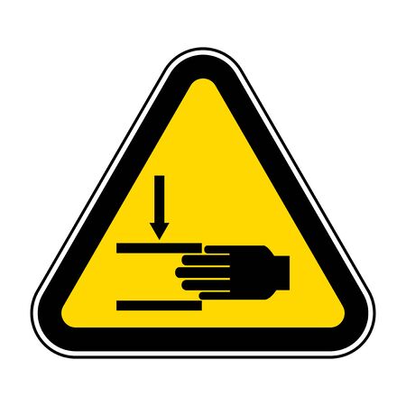 Beware Of Crushing Hand Symbol Isolate On White Background,Vector Illustration EPS.10のイラスト素材