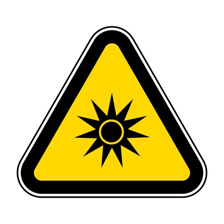 Beware Optical Radiation Symbol Isolate On White Background,Vector Illustration EPS.10のイラスト素材