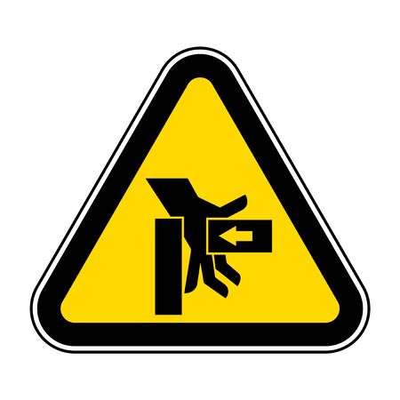 Hand Crush Force From Right Symbol Sign, Vector Illustration, Isolate On White Background Label .EPS10のイラスト素材