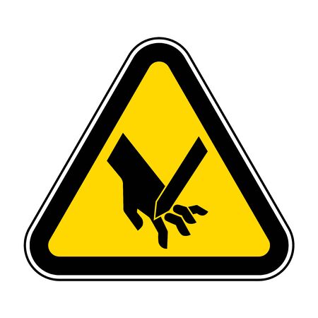 Cutting Of Fingers Angled Blade Symbol Sign, Vector Illustration, Isolate On White Background Label .EPS10のイラスト素材