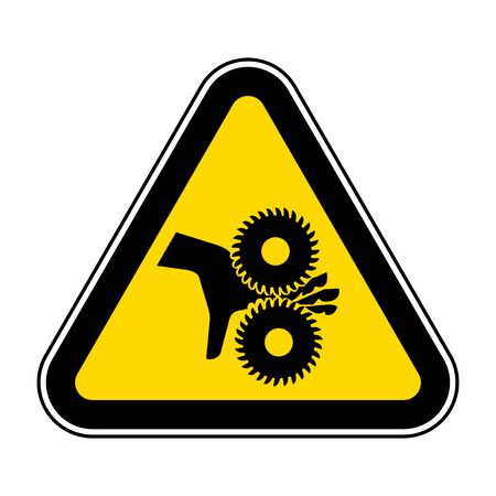 Cutting of Fingers Rotating Blades Symbol Sign, Vector Illustration, Isolate On White Background Label .EPS10のイラスト素材