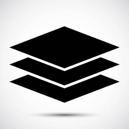 Layers Icon Symbol Sign Isolate On white Background,Vector Illustrationのイラスト素材