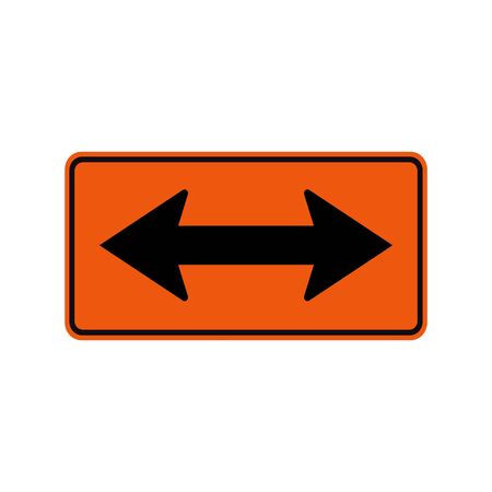 Go Left Or Right By the Arrows Symbol Sign Isolate on White Background, Vector Illustrationのイラスト素材
