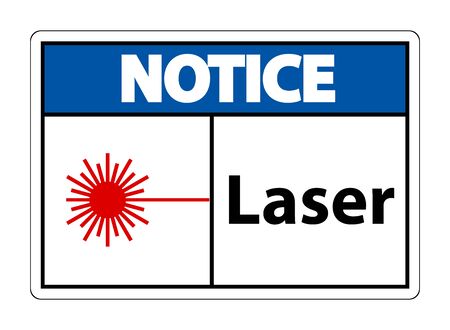 Notice Laser Symbol Sign Symbol Sign Isolate on transparent Background,Vector Illustration のイラスト素材