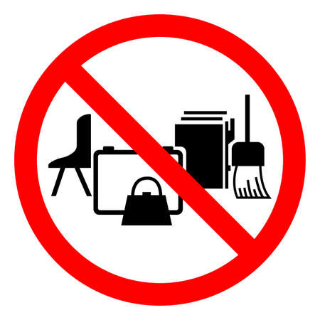 Keep Area Clear Symbol Sign On White Backgroundのイラスト素材