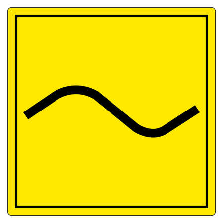 Alternating Current AC Symbol Sign Isolate On White Background,Vector Illustration EPS.10のイラスト素材