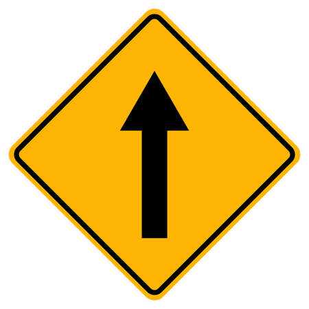 Go Straight Traffic Sign On White Backgroundの素材 [FY310164985371 