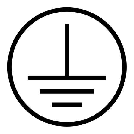 Protective Earth Ground Symbol Signのイラスト素材