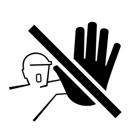 Do Not Touch,No Acces Sing Isolate On White Backgroundのイラスト素材