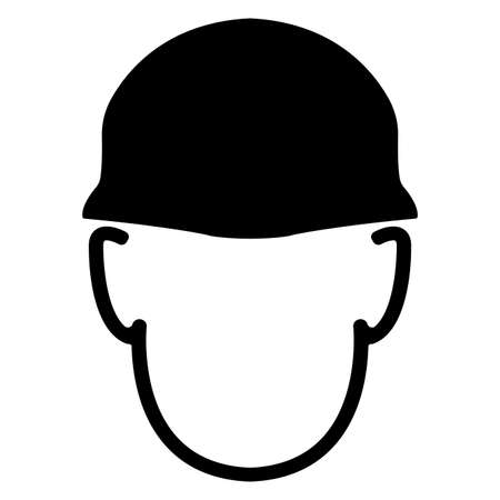 Wear helmet Sign symbol Isolate On White Backgrounのイラスト素材