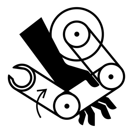 Hand Crush Robot Symbol Sign Isolate On White Backgroundのイラスト素材