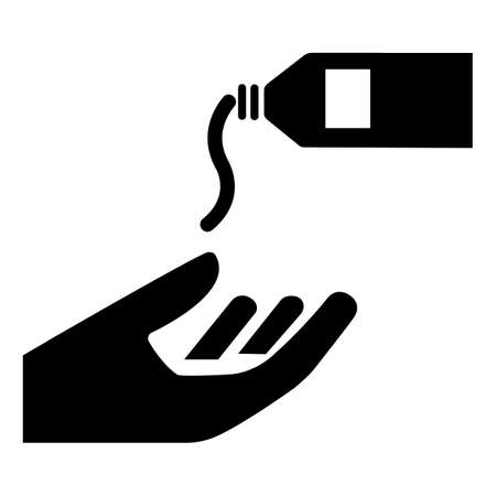 PPE Icon.Use Barrier Cream Symbol Sign Isolate On White Background, Vector Illustrationのイラスト素材