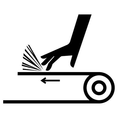 Hand Abrasion Belt Drive Symbol Signのイラスト素材