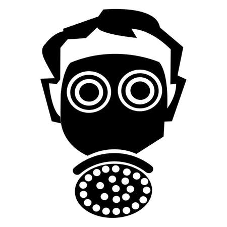 Symbol wear respirator protection Sign Isolate On White Background,Vector Illustration EPS.10のイラスト素材