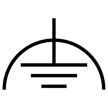 Caution Noiseless Earth Clean Ground Symbol Sign On White Backgroundのイラスト素材