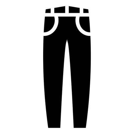 Jeans vector icon isolated on white backgroundのイラスト素材