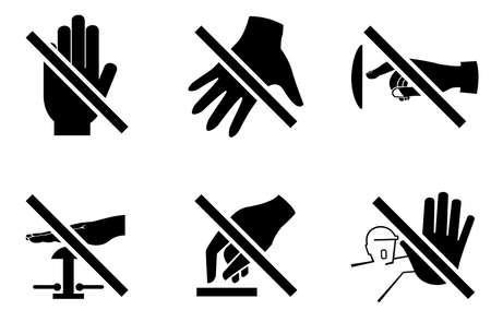 Please do not touch sign iconのイラスト素材
