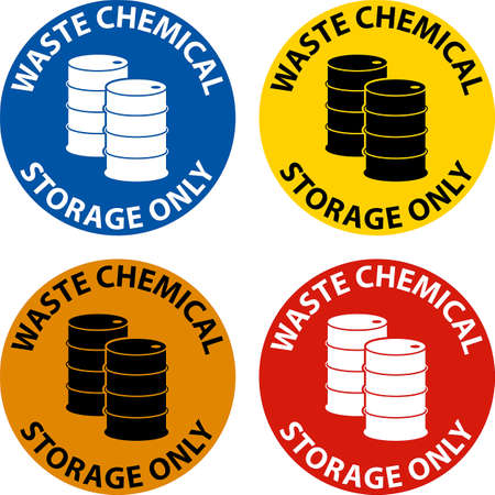Waste Chemical Storage Only White Backgroundのイラスト素材