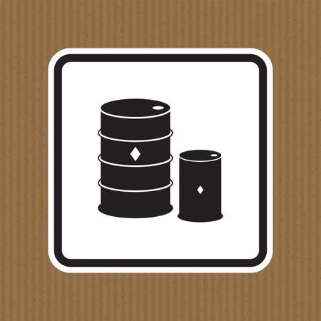 Chemical Drums Black Icon White Backgroundのイラスト素材