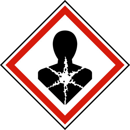 Health Hazard Symbol Label,Longer Term Health Hazard,GHS Hazard Pictogramのイラスト素材