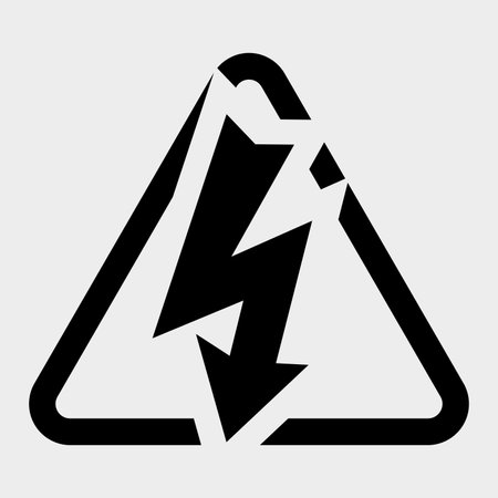 High Voltage Black Icon Isolated On White Backgroundのイラスト素材
