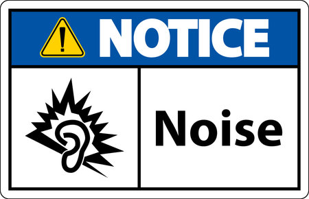 Notice Noise Symbol Sign On White Backgroundのイラスト素材