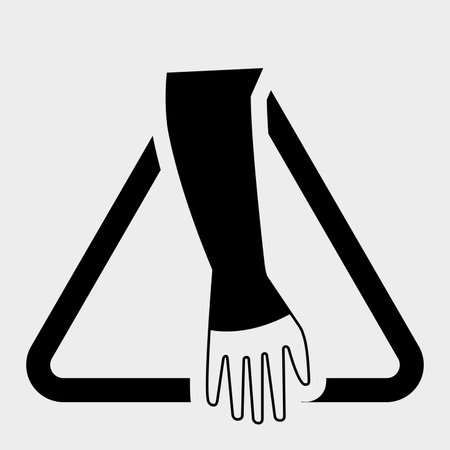 PPE Icon.Wear Tackle Hand Symbol Isolate On White Background,Vector Illustration EPS.10のイラスト素材