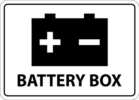 Symbol Battery Sign Battery Box On White Backgroundのイラスト素材