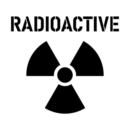 Safety Sign Radioactive On White backgroundのイラスト素材