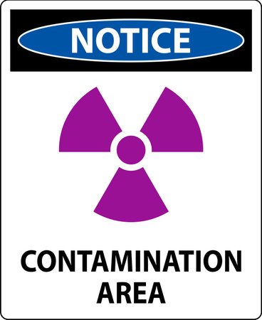 Notice Radioactive Materials Sign Caution Contamination Areaのイラスト素材