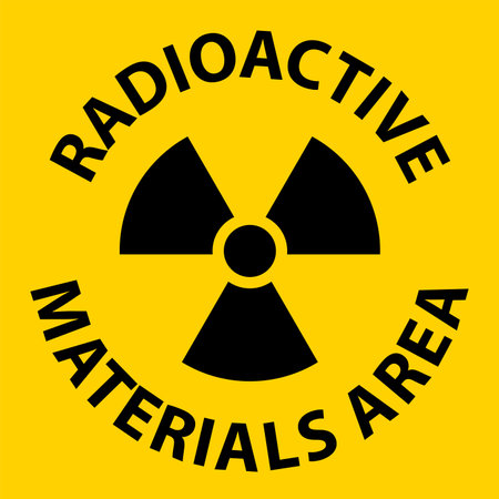 Caution Sign Radioactive Materials Areaのイラスト素材
