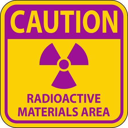 Caution Sign Radioactive Materials Areaのイラスト素材