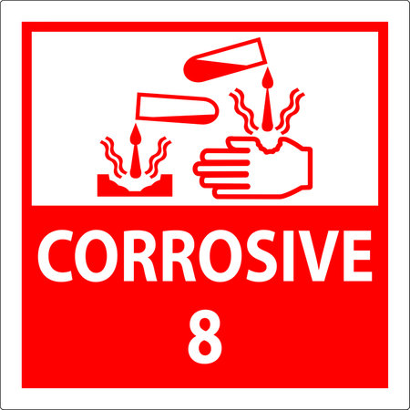 Label Corrosive Sign On White Backgroundのイラスト素材