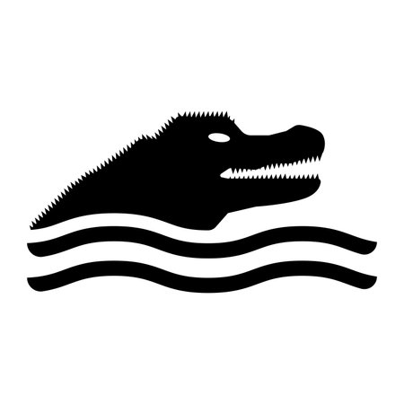 Alligator Sign, Alligator Area Signのイラスト素材