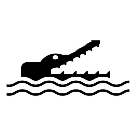Alligator Sign, Alligator Area Signのイラスト素材