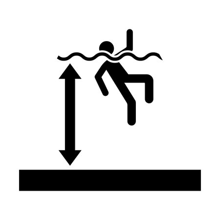Danger Sign Deep Waterのイラスト素材