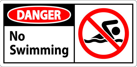 Danger Sign No Swimmingのイラスト素材